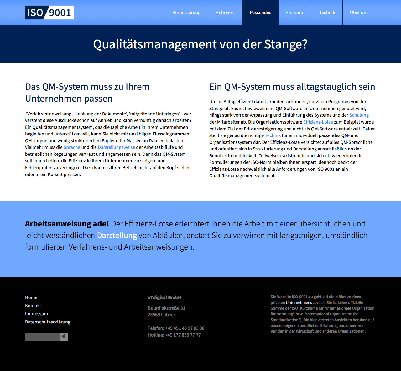 Der Text kann abwechselnd über die ganze Breite oder zwei Spalten gehen (Screenshot: volle Seitenlänge bei 1280px Breite)