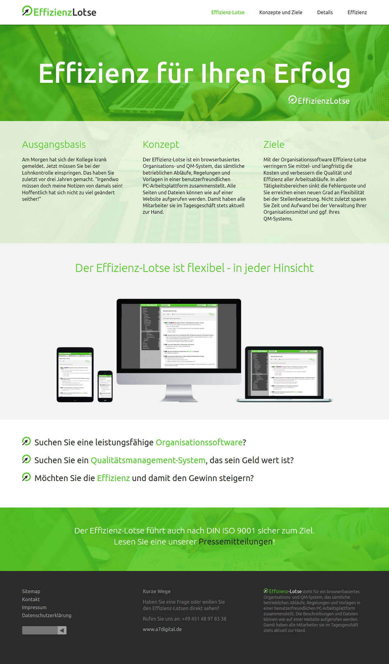 Verschiedene Texthintergründe sorgen für Abwechslung bei langen Seiten (Screenshot: volle Seitenlänge bei 1280px Breite)